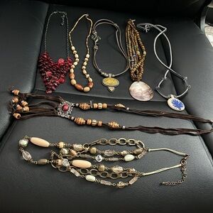 #35 variety material necklaces bundle